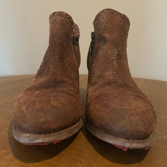 BED|STU Carla Teak MD Leather Ankle Boots Sz 9 Brown Suede Whipstitch Bootie‎ - Picture 6 of 12